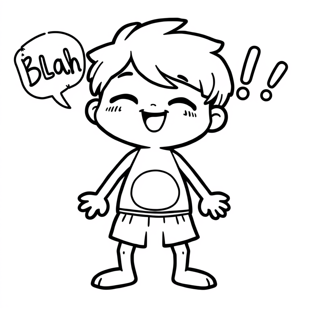 blah blah blah coloring page outline to print