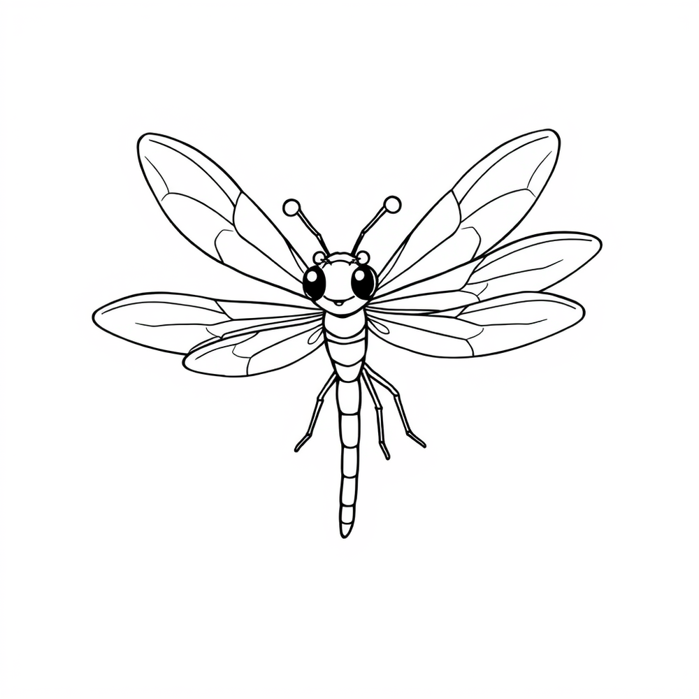 Dragonfly coloring page