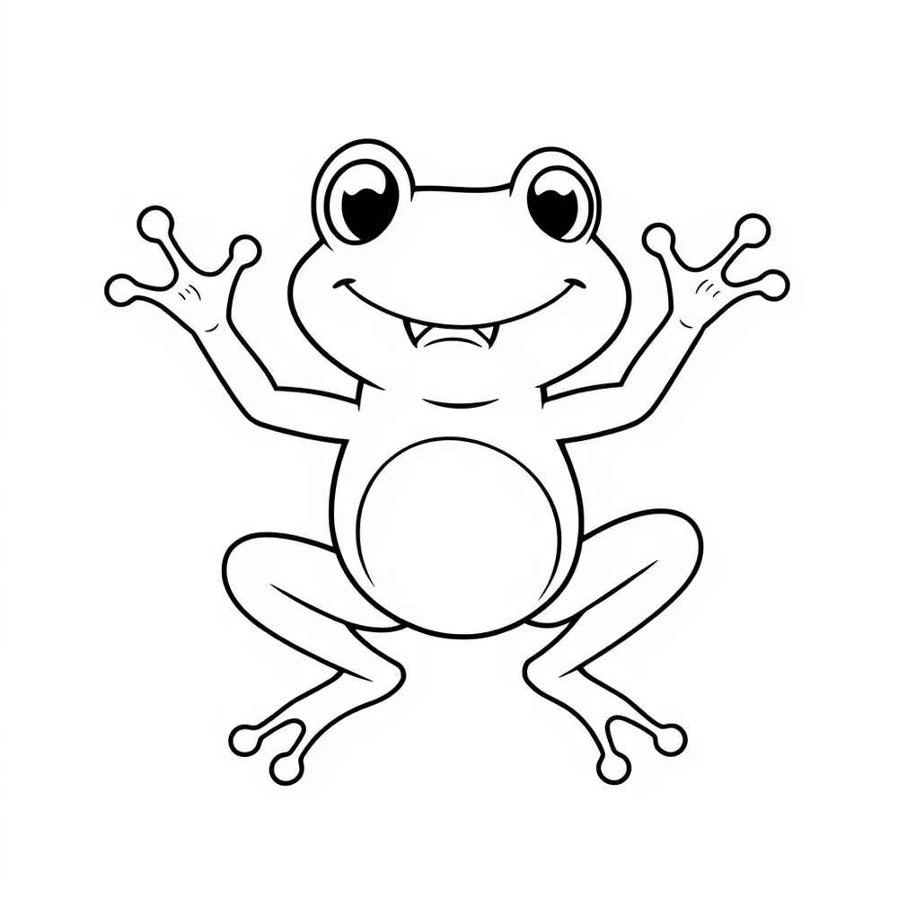 friendly frog coloring page