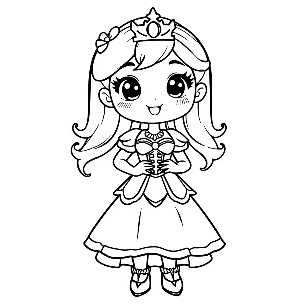 German princess coloring page